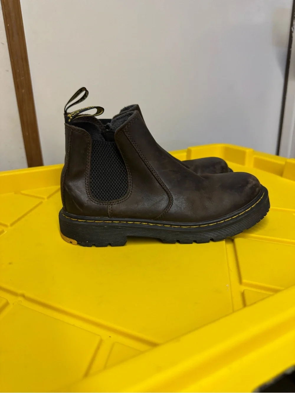 Dr. Martens Brown Leather Chelsea Side Zip Boots Men’s US 4 EU 36